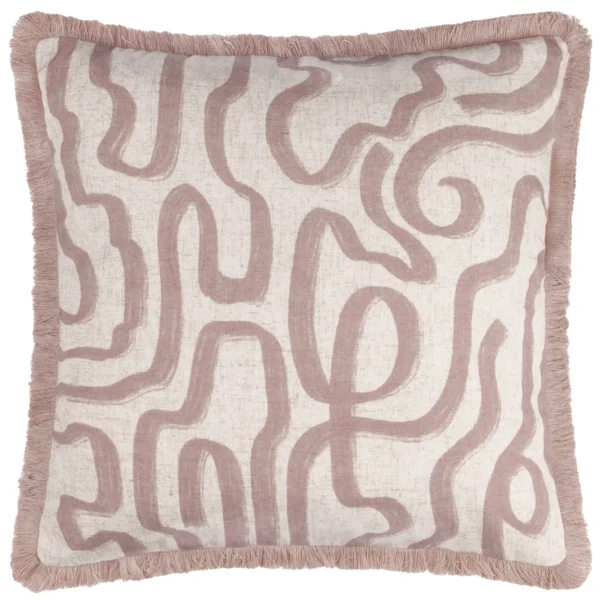 Lina Abstract 45cm Cushion - Soft Pink from