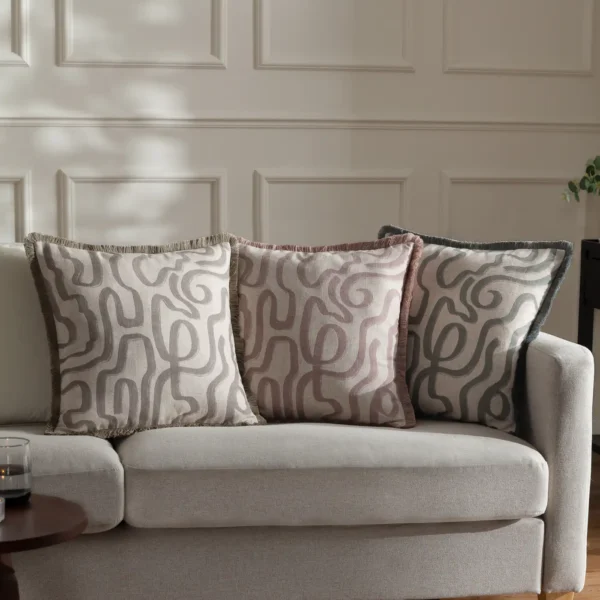 Lina Abstract 45cm Cushion - Soft Pink from
