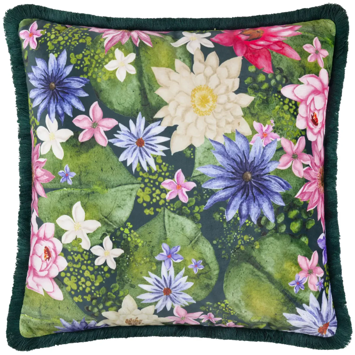 Marjoelle Flowers Velvet 50cm Cushion - Multi by Marjoelle Flowers Velvet 50cm Cushion - Multi from