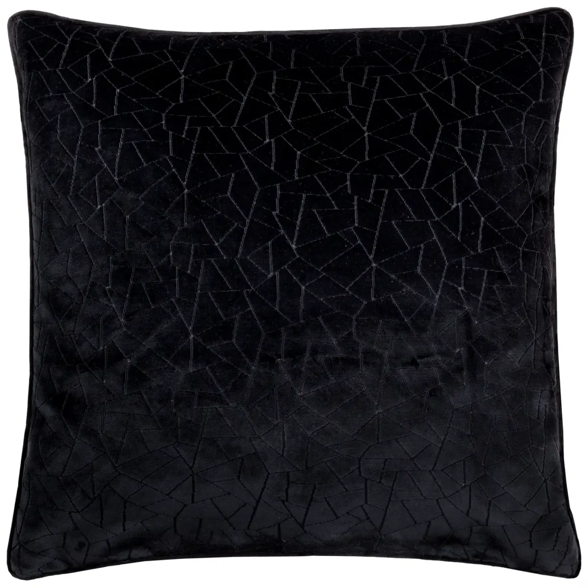 Malans Cut Velvet 45cm Cushion - Black from