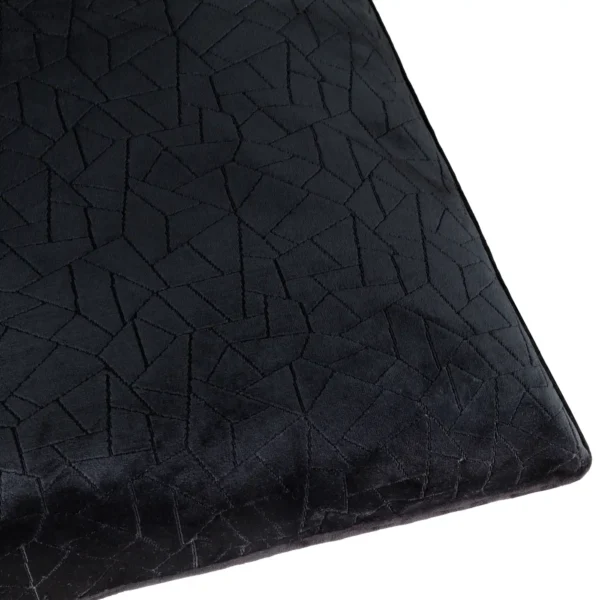 Malans Cut Velvet 45cm Cushion - Black by Malans Cut Velvet 45cm Cushion - Black from