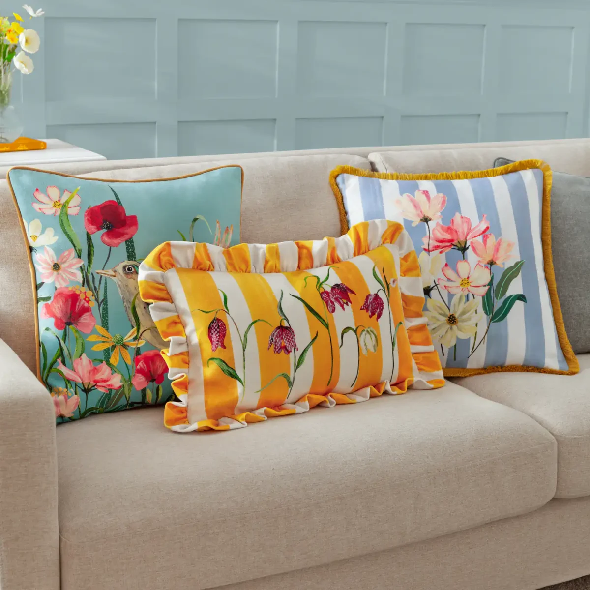 Marais Bird Meadow 45cm Cushion - Multi by Marais Bird Meadow 45cm Cushion - Multi from