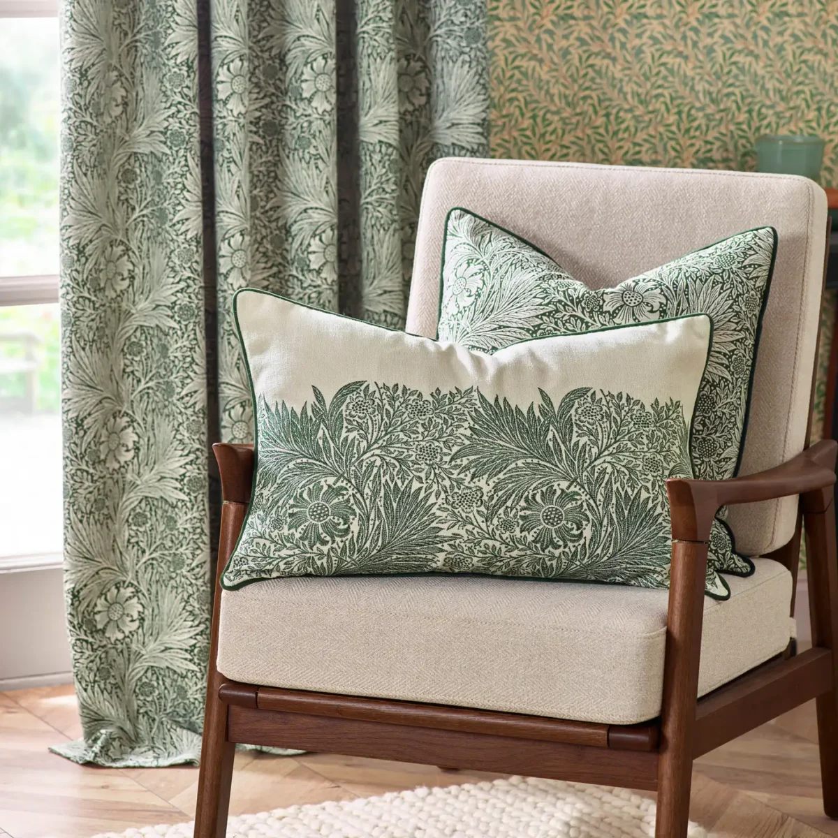 Marigold Jacquard 50cm Cushion - Leaf from