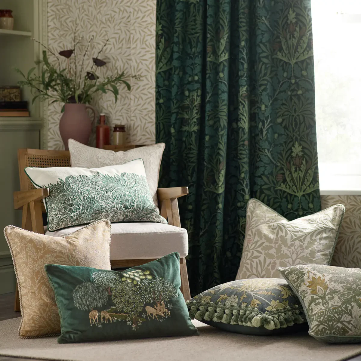 Marigold Jacquard 50cm Cushion - Stone from