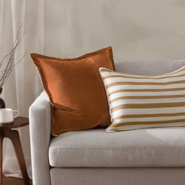 Merton Velvet 55cm Cushion - Pecan by Merton Velvet 55cm Cushion - Pecan from