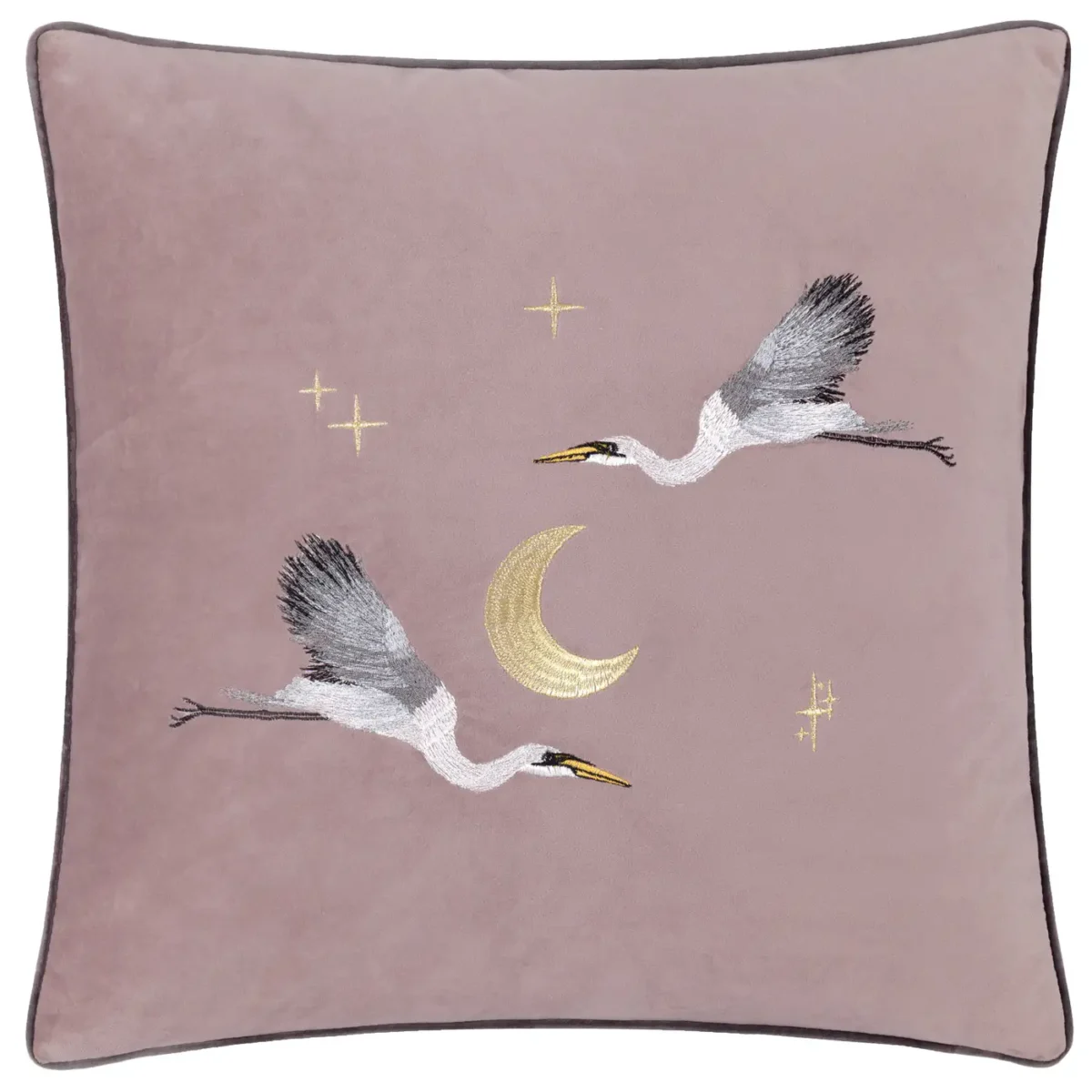 Moonlit Flight Velvet 45cm Cushion - Dusty Pink by Moonlit Flight Velvet 45cm Cushion - Dusty Pink from