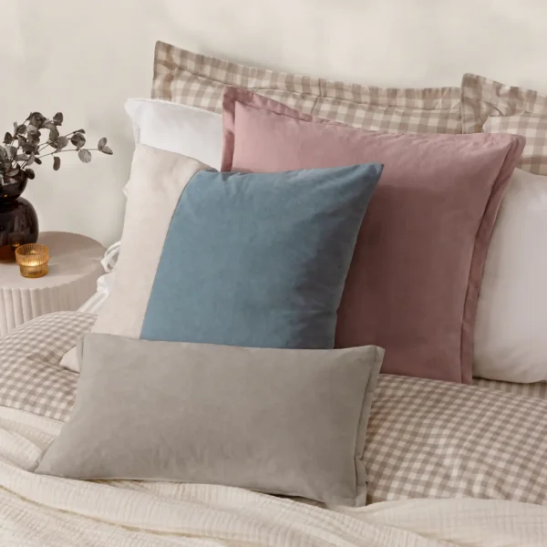 Morden Velvet 50cm Cushion - Dusty Blue from