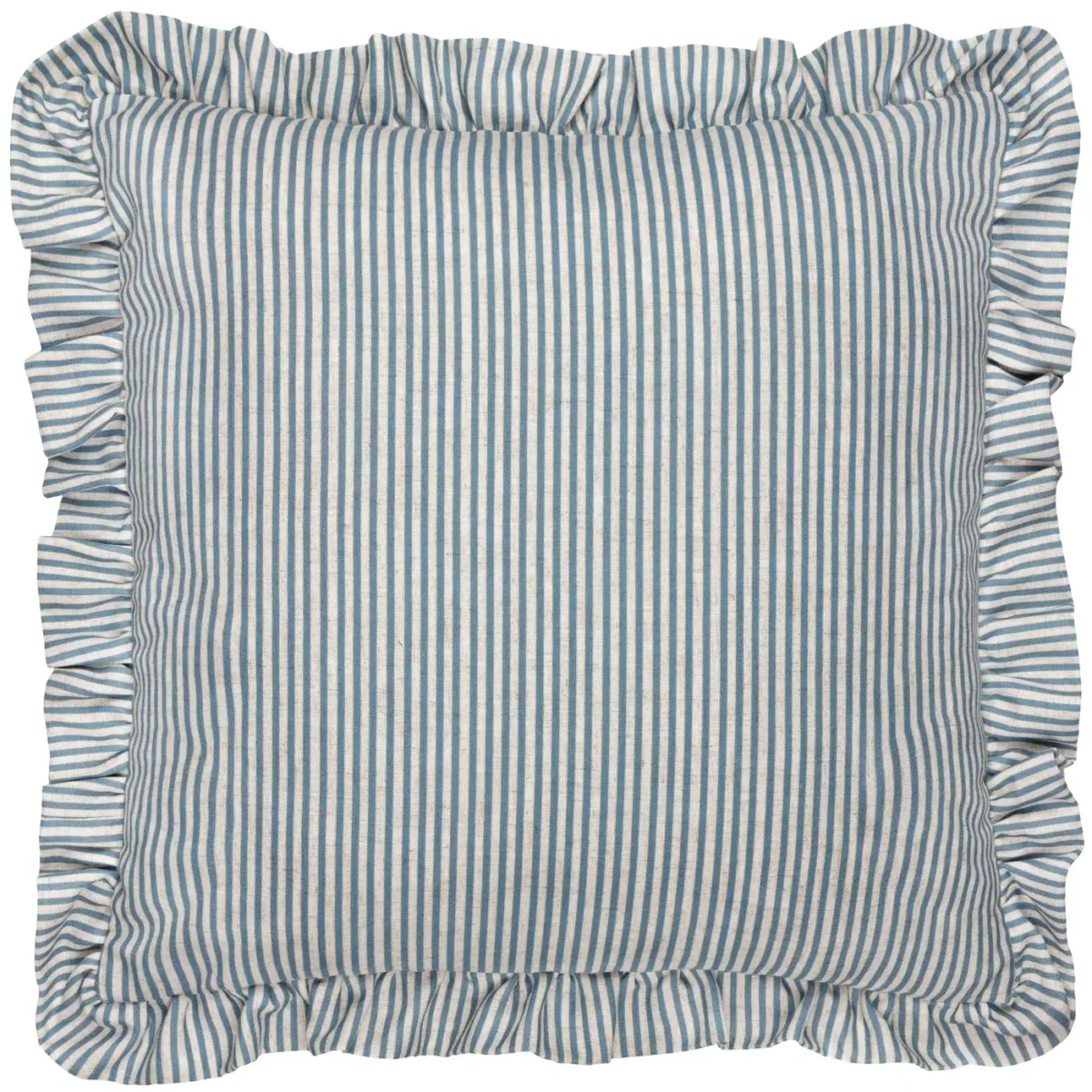Martha Embroidered Ruffle 50cm Cushion - Blue by Martha Embroidered Ruffle 50cm Cushion - Blue from