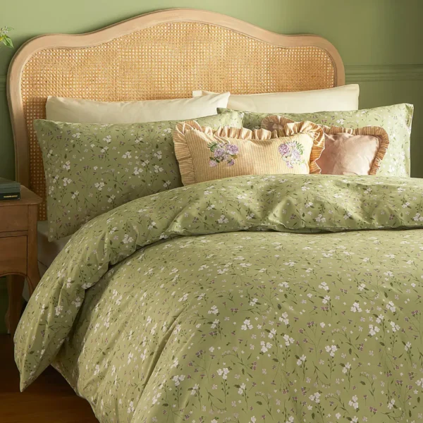 Martha Embroidered Ruffle 50cm Cushion - Yellow from