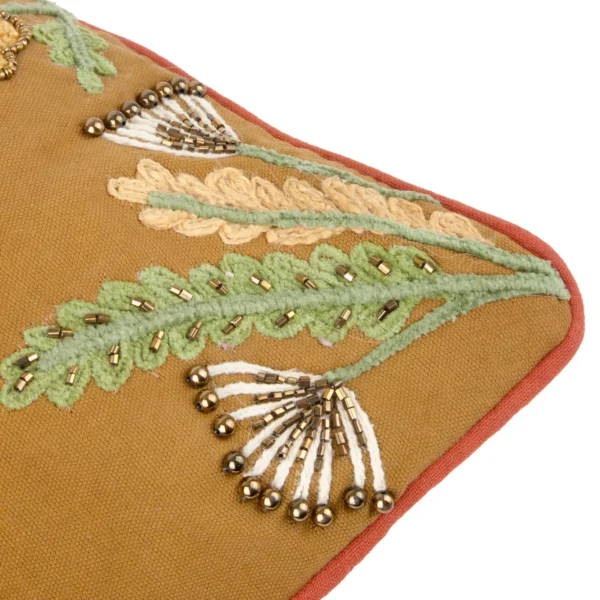 Mushroom Dell Embroidered 45cm Cushion - Autumn Gold by Mushroom Dell Embroidered 45cm Cushion - Autumn Gold from
