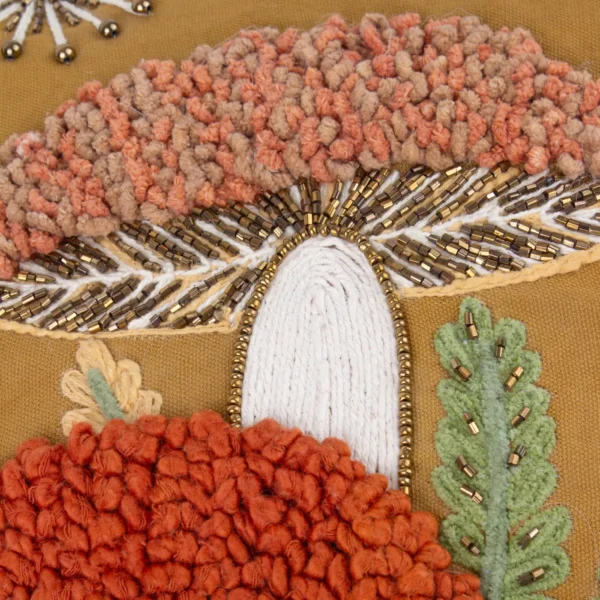Mushroom Dell Embroidered 45cm Cushion - Autumn Gold by Mushroom Dell Embroidered 45cm Cushion - Autumn Gold from