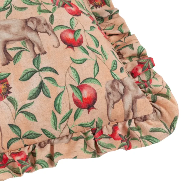 Okara Elephant 50Cm Cushion - Peach / Linen from