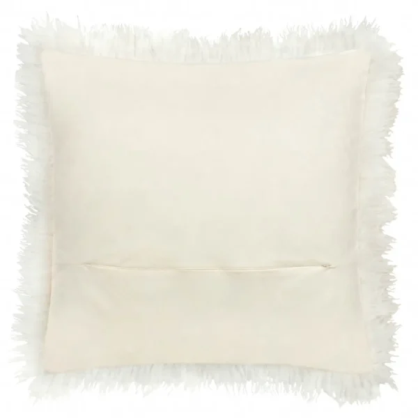Rowan Faux Fur 50cm Cushion - Ecru from