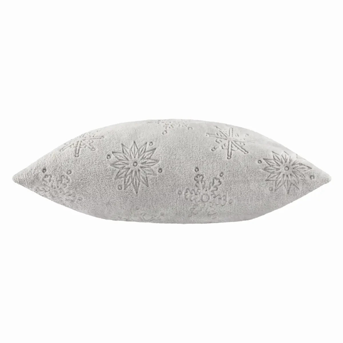 Snowflakes Faux Fur 50cm Cushion - Grey by Snowflakes Faux Fur 50cm Cushion - Grey from