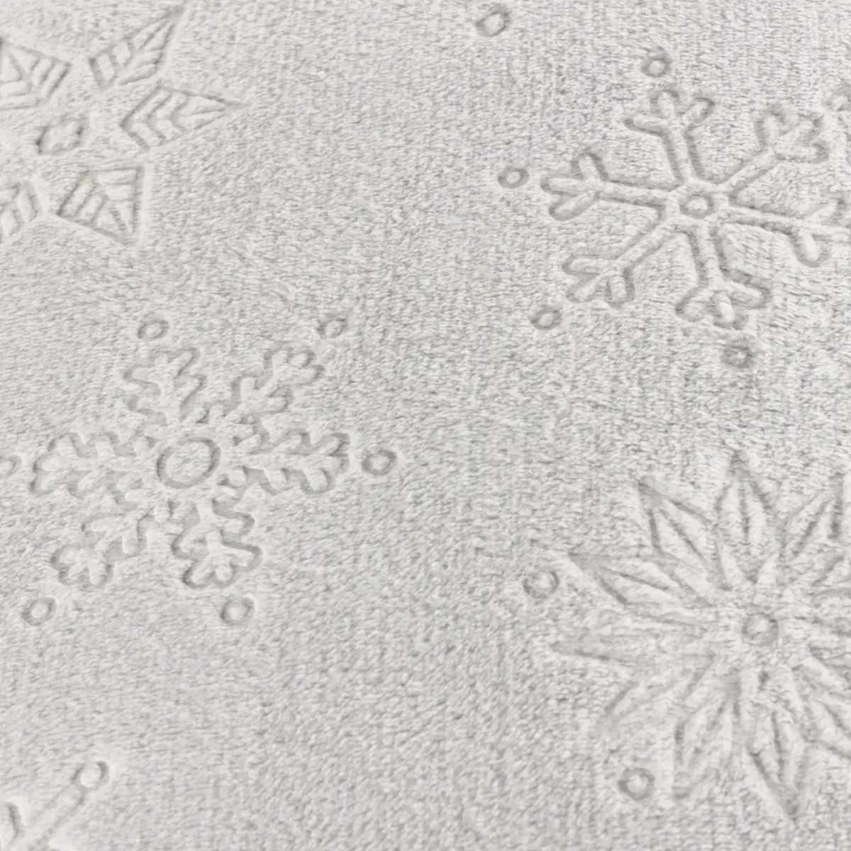 Snowflakes Faux Fur 50cm Cushion - Grey by Snowflakes Faux Fur 50cm Cushion - Grey from