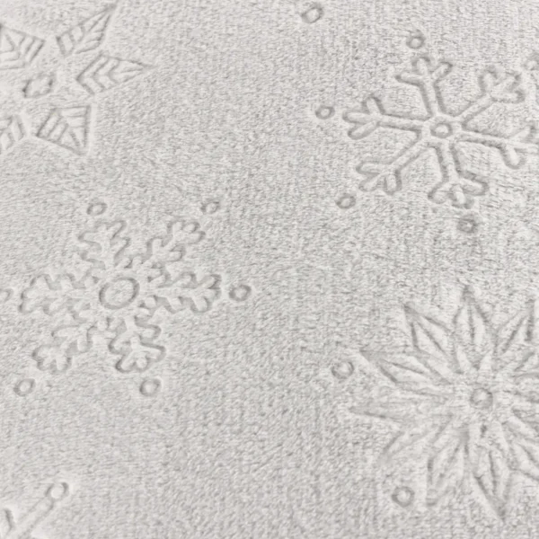Snowflakes Faux Fur 50cm Cushion - Grey by Snowflakes Faux Fur 50cm Cushion - Grey from