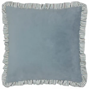Solene Ruffle 45cm Cushion - Blue