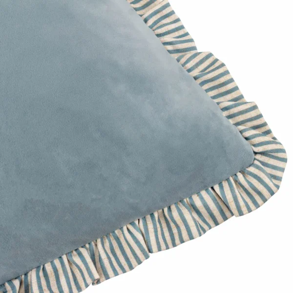 Solene Ruffle 45cm Cushion - Blue from
