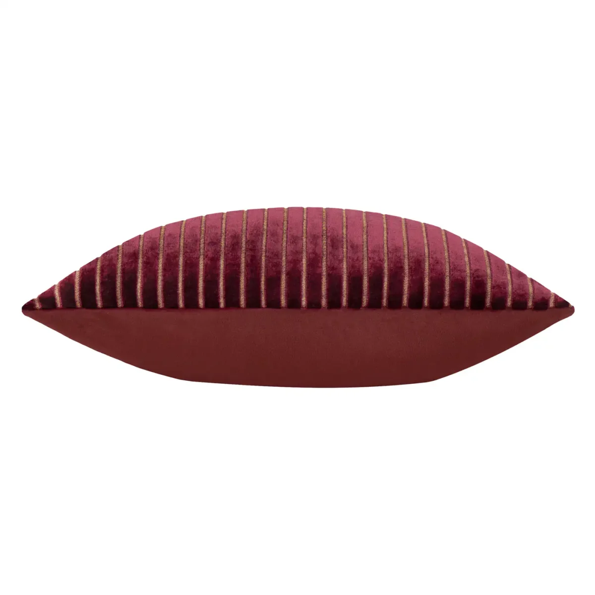 Savoy Stripe Velvet 50cm Cushion - Burgundy from
