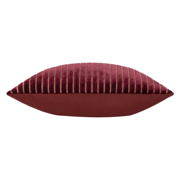 Savoy Stripe Velvet 50cm Cushion - Burgundy by Savoy Stripe Velvet 50cm Cushion - Burgundy from
