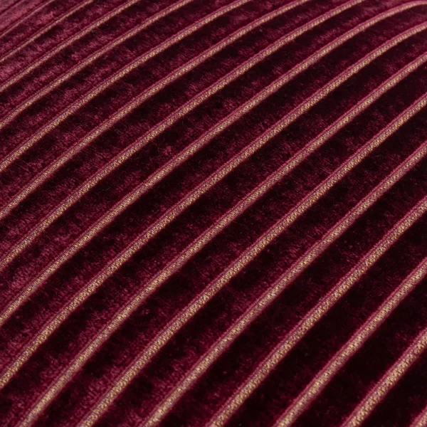 Savoy Stripe Velvet 50cm Cushion - Burgundy by Savoy Stripe Velvet 50cm Cushion - Burgundy from