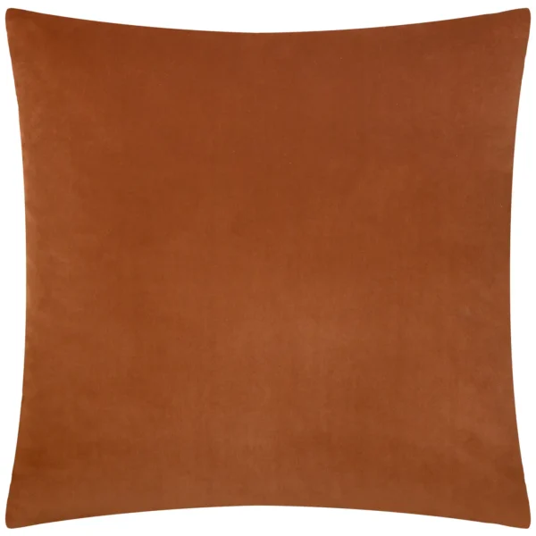 Savoy Stripe Velvet 50cm Cushion - Brick by Savoy Stripe Velvet 50cm Cushion - Brick from