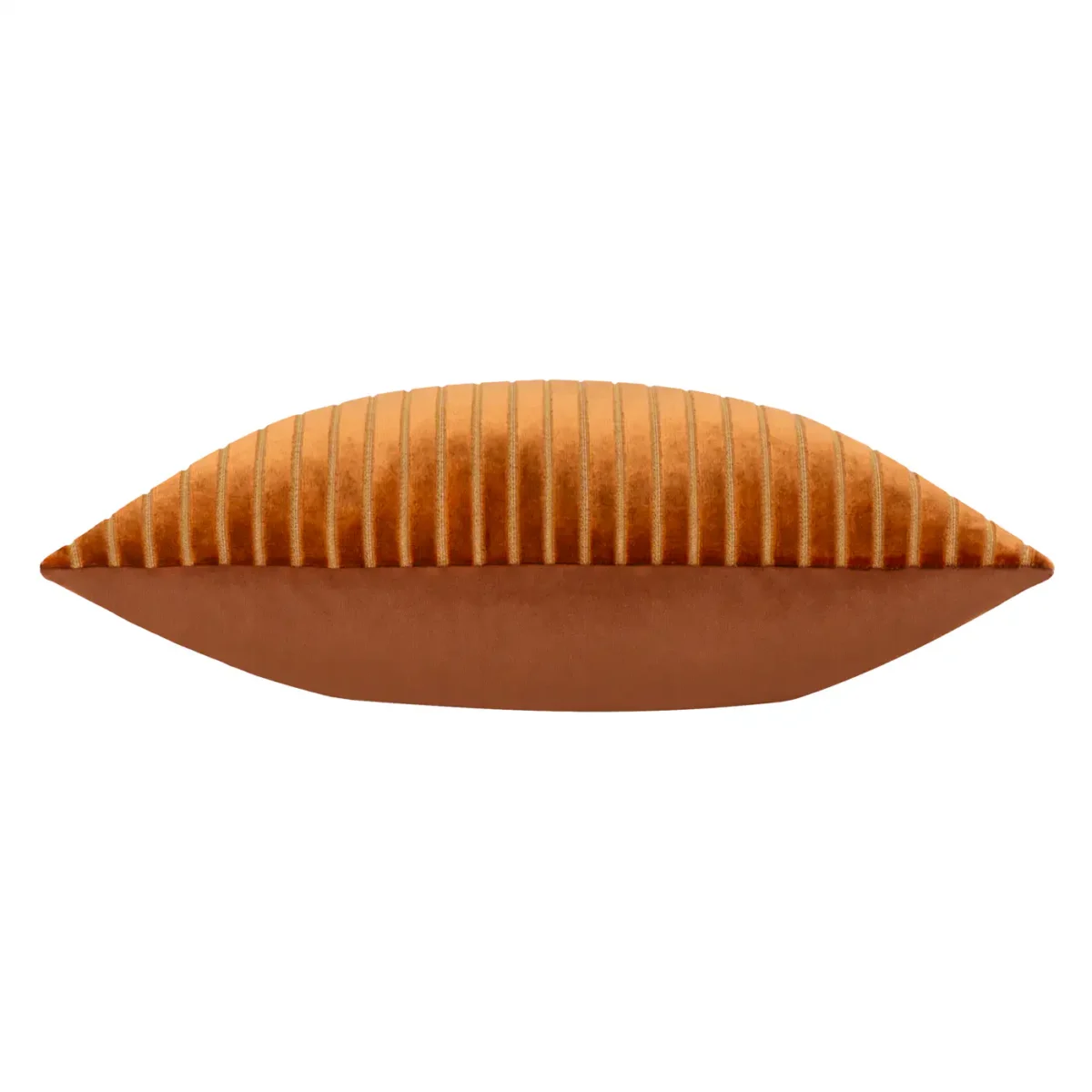 Savoy Stripe Velvet 50cm Cushion - Brick by Savoy Stripe Velvet 50cm Cushion - Brick from