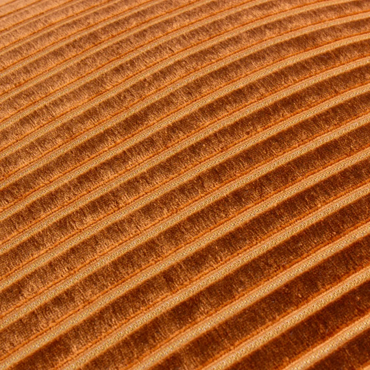 Savoy Stripe Velvet 50cm Cushion - Brick by Savoy Stripe Velvet 50cm Cushion - Brick from
