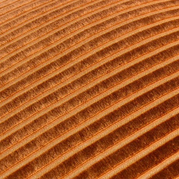 Savoy Stripe Velvet 50cm Cushion - Brick by Savoy Stripe Velvet 50cm Cushion - Brick from