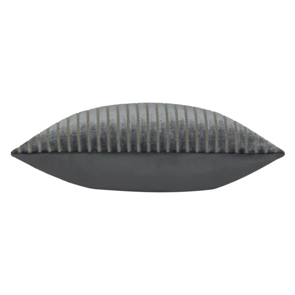 Savoy Stripe Velvet 50cm Cushion - Charcoal by Savoy Stripe Velvet 50cm Cushion - Charcoal from