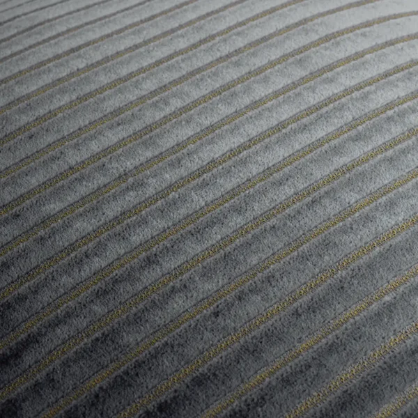 Savoy Stripe Velvet 50cm Cushion - Charcoal by Savoy Stripe Velvet 50cm Cushion - Charcoal from
