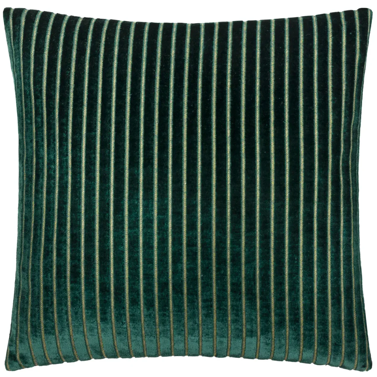 Savoy Stripe Velvet 50cm Cushion - Emerald by Savoy Stripe Velvet 50cm Cushion - Emerald from