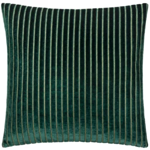 Savoy Stripe Velvet 50cm Cushion - Emerald