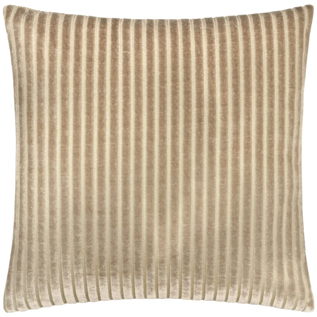 Savoy Stripe Velvet 50cm Cushion - Mink by Savoy Stripe Velvet 50cm Cushion - Mink from