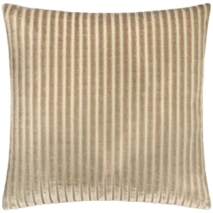 Savoy Stripe Velvet 50cm Cushion - Mink