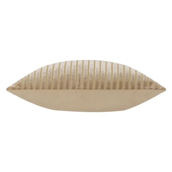 Savoy Stripe Velvet 50cm Cushion - Mink by Savoy Stripe Velvet 50cm Cushion - Mink from