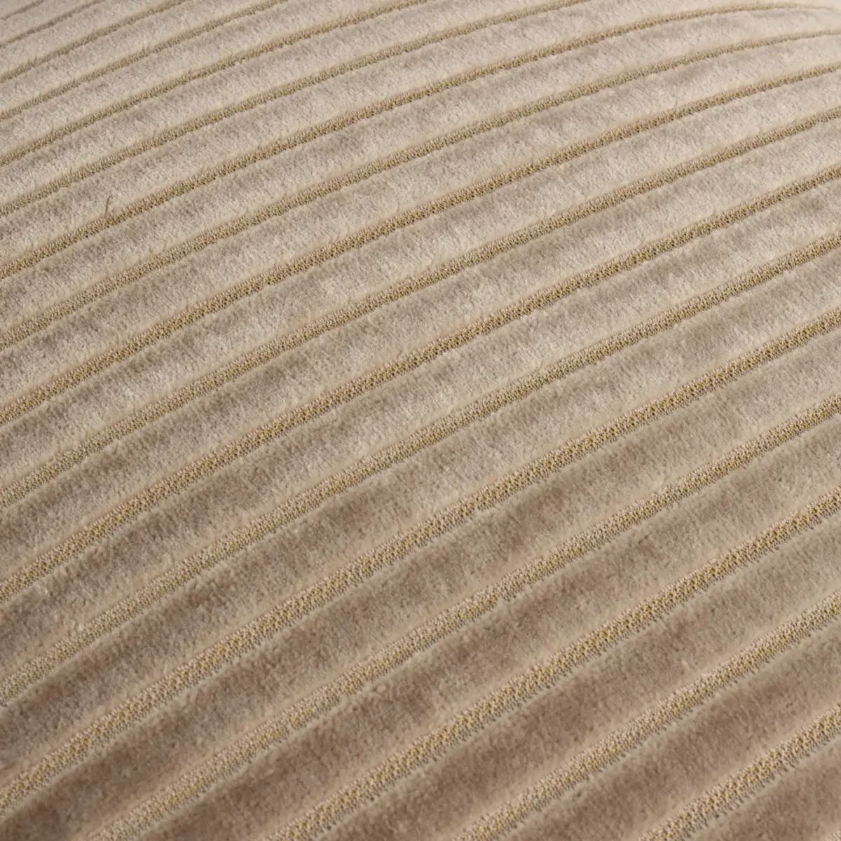 Savoy Stripe Velvet 50cm Cushion - Mink by Savoy Stripe Velvet 50cm Cushion - Mink from
