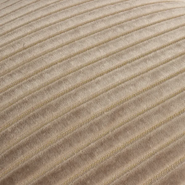 Savoy Stripe Velvet 50cm Cushion - Mink by Savoy Stripe Velvet 50cm Cushion - Mink from
