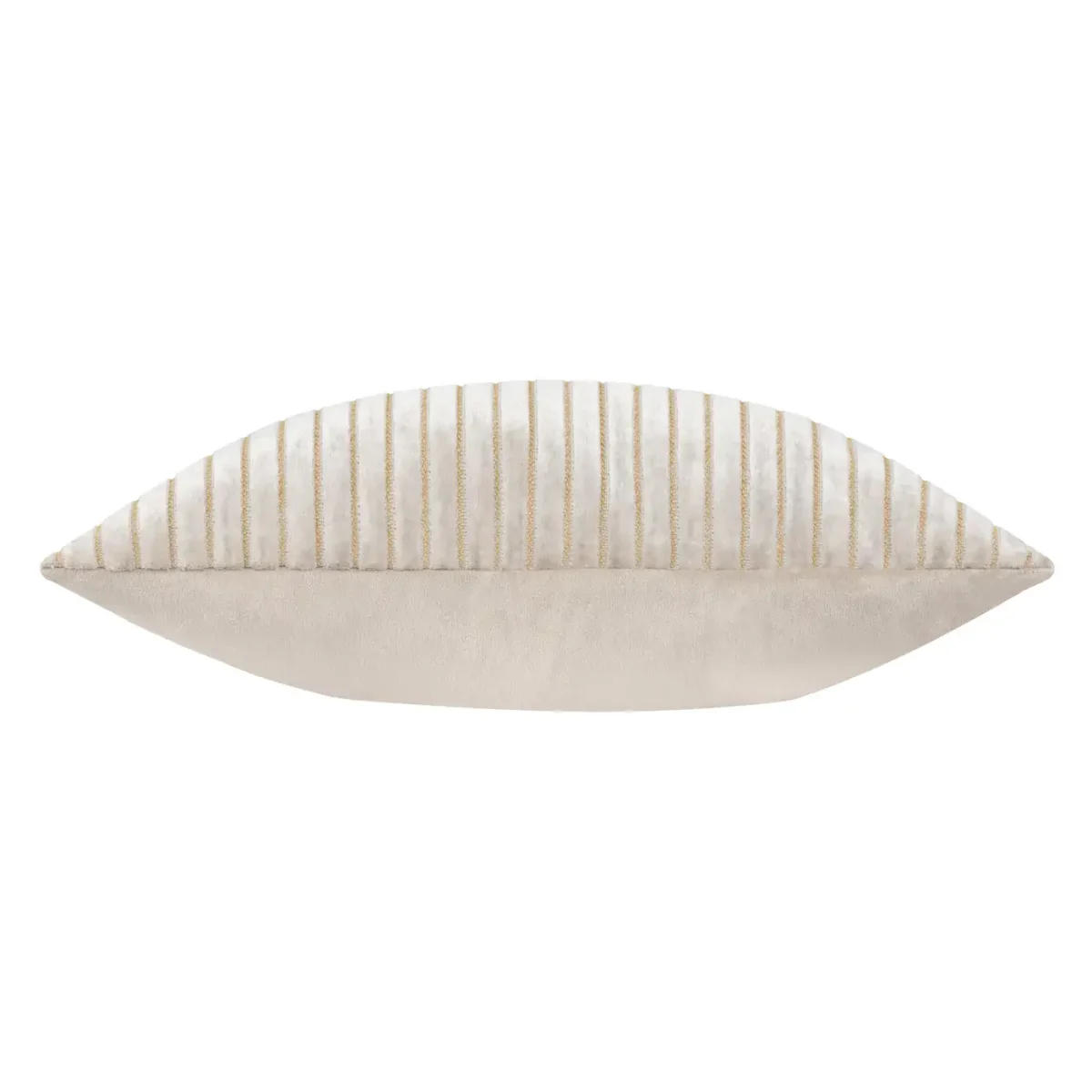 Savoy Stripe Velvet 50cm Cushion - Oyster from