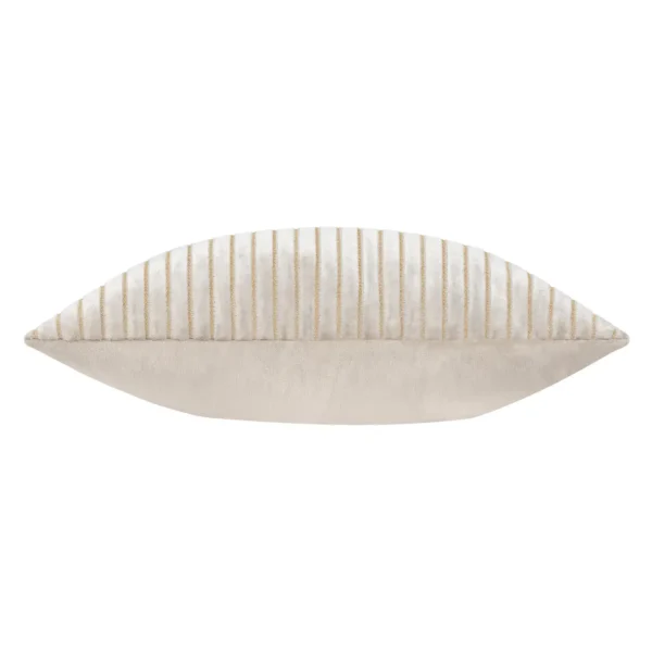 Savoy Stripe Velvet 50cm Cushion - Oyster by Savoy Stripe Velvet 50cm Cushion - Oyster from