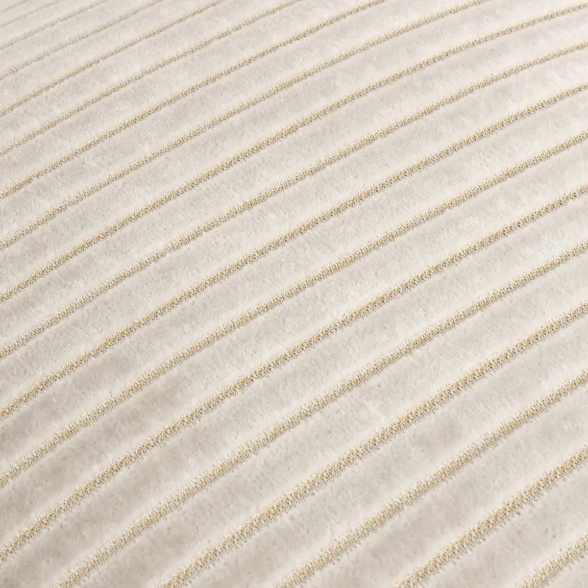 Savoy Stripe Velvet 50cm Cushion - Oyster from