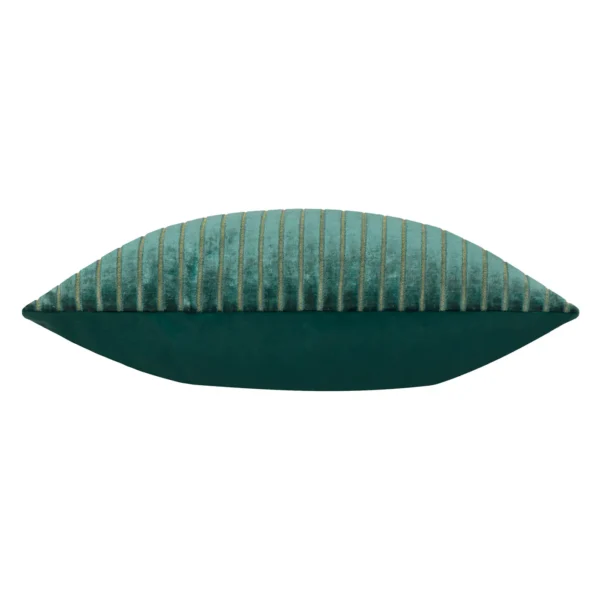 Savoy Stripe Velvet 50cm Cushion - Teal from