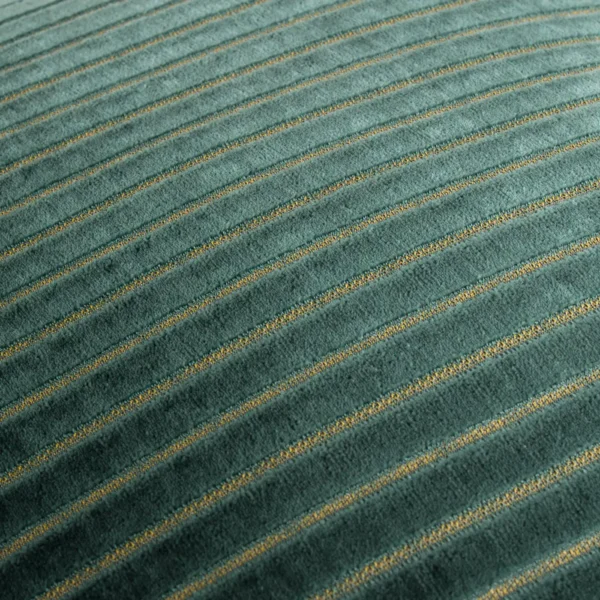 Savoy Stripe Velvet 50cm Cushion - Teal from
