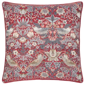 Strawberry Thief Jacquard 55cm Cushion - Berry