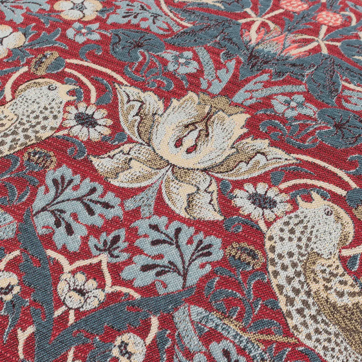 Strawberry Thief Jacquard 55cm Cushion - Berry by Strawberry Thief Jacquard 55cm Cushion - Berry from
