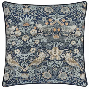 Strawberry Thief Jacquard 55cm Cushion - Indigo