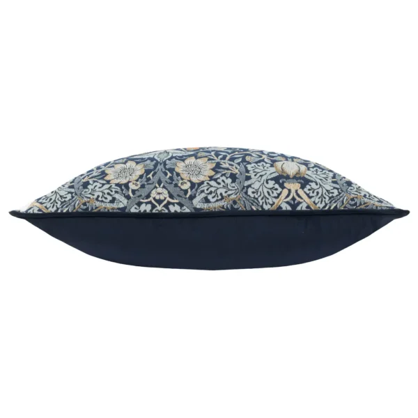 Strawberry Thief Jacquard 55cm Cushion - Indigo by Strawberry Thief Jacquard 55cm Cushion - Indigo from