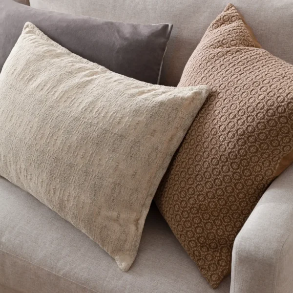 Tryfan Textured 50cm Cushion - Biscuit from