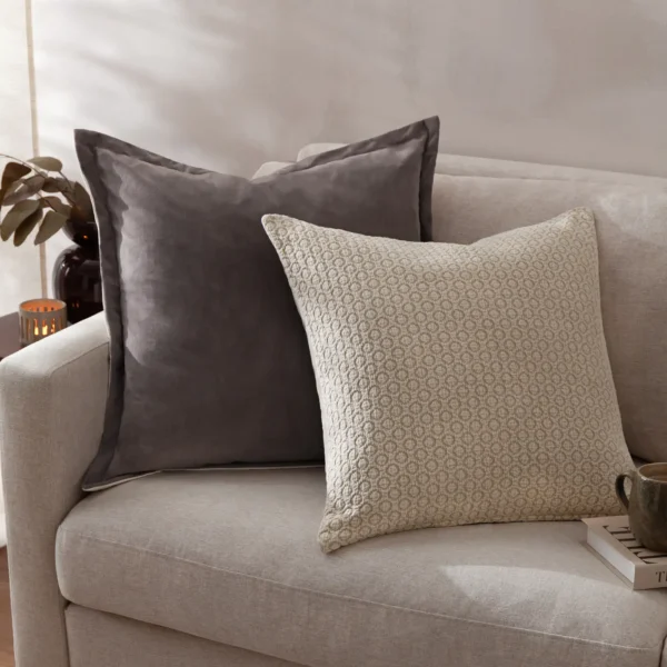 Tryfan Textured 50cm Cushion - Natural by Tryfan Textured 50cm Cushion - Natural from
