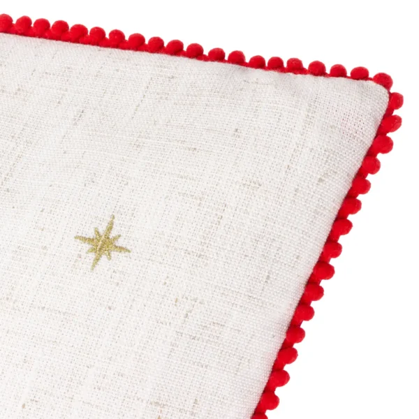 Twinkling Tree Embroidered 45cm Cushion - Natural from